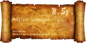 Móri Szabina névjegykártya