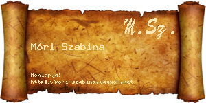Móri Szabina névjegykártya