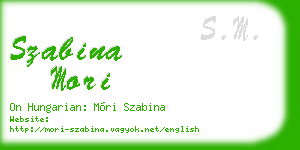 szabina mori business card